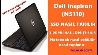 Dell Inspiron 15RN5110 SSD Nasıl Takılır Bios Pili Değiştirme dell dellgaming dellinspiron [upl. by Harelda]