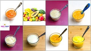 7 Fruit Puree for 4 amp 6 Months Baby  How to Make Fruit Puree for Baby [upl. by Eiuqram177]