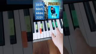 FADED  Alan Walker PIANO TUTORIAL EASY Piano Fácil Con Números [upl. by Dnalel]