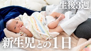 新生児赤ちゃんと年子ママの1日【生後3週間】 [upl. by Prudhoe]