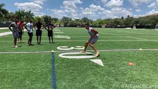 DB Drills  5 Cone  Weave  Break  Drive  How to Play Cornerback [upl. by Anohr]