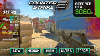 Counter Strike 2 RTX 3060 Ti  i5 12400F  All Settings Tested at 1080p amp 1440p [upl. by Charita]