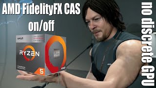 Death Stranding PC with no graphics card FidelityFX CAS onoff comparison [upl. by Akinat]