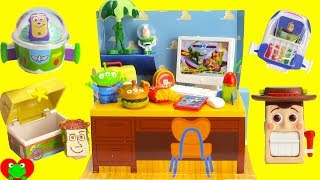 Genie Unboxes Toy Story Happy Toy Room Rement Set [upl. by Jeremias589]