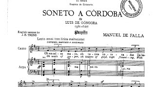 Manuel de Falla Soneto a Córdoba 1927 [upl. by Eicak564]