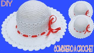 Sombrero de PLAYA tejido a crochet TODAS LAS MEDIDAS [upl. by Northey]