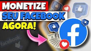 Como MONETIZAR o FACEBOOK pelo celular para GANHAR DINHEIRO com vídeos [upl. by Delphina470]