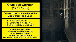 Giuseppe Giordani 17511798  Concerto for Piano with Violin Oboe Corni and Bass [upl. by Balcke]