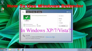 How to use Windows defender in Windows 7 or Windows XP SP3 Explained in Hindi [upl. by Ecidna]