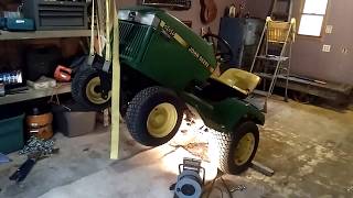 How to  John Deere 265 EASY main drive belt install [upl. by Ivek]