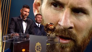 LIONEL MESSI WINS HIS 8TH BALLON DOR 🏆 [upl. by Hpesoj528]