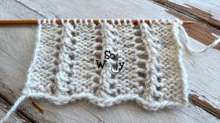 How to knit the Eyelet Ridge stitch pattern 2 rows only  So Woolly [upl. by Eelanej278]