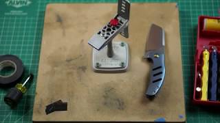 Lansky Deluxe Sharpening system Sharpening the Kizer Sheepdog [upl. by Hseham638]