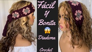 Diadema Hecha Con Cuadritos Granny Square Headband Crochet [upl. by Alodie]