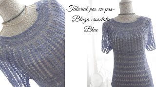 Tutorial Bluza Crosetata Blue Partea 1 [upl. by Ulphi455]