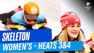 Skeleton  Womens Heat 3 amp 4  Full Replay  Beijing2022 [upl. by Donaugh]