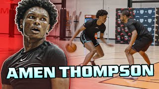 4 NBA Draft Pick Amen Thompson Full Offseason Workout  How He Got Ready For The Rockets 🔥 [upl. by Isma]