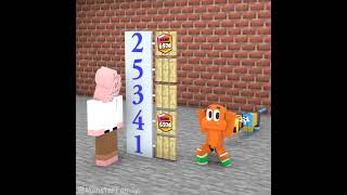 Challenge to choose the right number to level up rank 6974 with Gumball Penny and Darwin [upl. by Orelee]