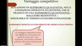 VANTAGGIO COMPETITIVO DI DIFFERENZIAZIONE PARTE 1 [upl. by Akehs587]