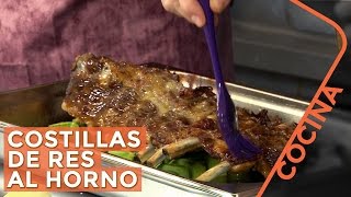 Costillas de Res al Horno  Receta de Cocina [upl. by Adnalue951]