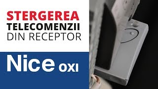 Stergerea unei singuri telecomenzi NICE OXI [upl. by Ellivro503]