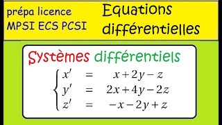 Les systèmes différentiels  Avec matrice diagonalisable  Postbac deuxième année [upl. by Sylado59]