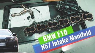 How to remove BMW f10f11 530d N57 Intake Manifold [upl. by Olathe]