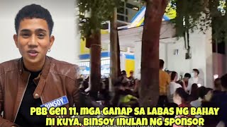 PBB GEN 11 BINSOY INULAN NG SPONSOR MATAPOS LUMABAS GANAP SA LABAS NG BAHAY NI KUYA [upl. by Costin977]