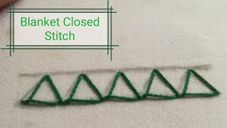 How to do Blanket Closed Stitch hand embroidery tutorial for beginners [upl. by Ahkihs]