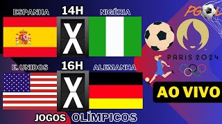 ESTADOS UNIDOS X ALEMANHA AO VIVO  ESPANHA X NIGÉRIA  FUTEBOL FEMININO  OLIMPÍADA 2024  NARRAÇÃO [upl. by Eng]