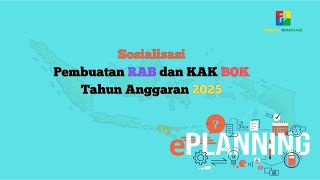 Tutorial ePlanning  Pembuatan RAB dan KAK BOK Puskesmas Tahun 2025 [upl. by Airdua]