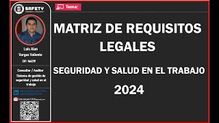 🗂️ 𝗠𝗮𝘁𝗿𝗶𝘇 𝗱𝗲 𝗥𝗲𝗾𝘂𝗶𝘀𝗶𝘁𝗼𝘀 𝗟𝗲𝗴𝗮𝗹𝗲𝘀 𝗲𝗻 𝗦𝗲𝗴𝘂𝗿𝗶𝗱𝗮𝗱 𝘆 𝗦𝗮𝗹𝘂𝗱 𝗲𝗻 𝗲𝗹 𝗧𝗿𝗮𝗯𝗮𝗷𝗼 𝟮𝟬𝟮𝟰 [upl. by Eniffit]