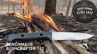 Benchmade Bushcrafter 162  Usage and My Thoughts After 12 Months  HighCarbonSteel Love [upl. by Ideih]