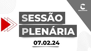 Sessão Plenária da Câmara Municipal de São Paulo  07022024 [upl. by Devondra]