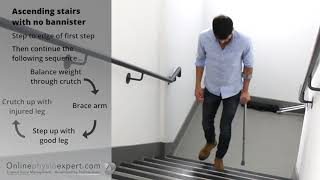 Crutches tutorial on how to use one crutch R [upl. by Onfre]