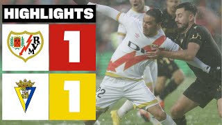 RAYO VALLECANO 1  1 CÁDIZ CF  RESUMEN LALIGA EA SPORTS [upl. by Mcnalley]