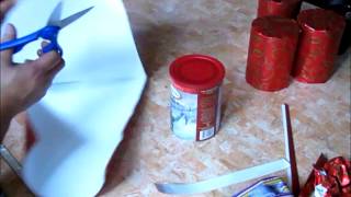 How to gift wrap round cans and cylinders  coffee cans etc my style [upl. by Germayne]