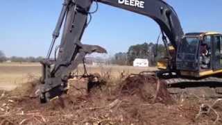 Trying Out The New Stumper For The Deere 270D Excavator [upl. by Hakaber]