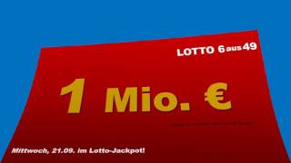 Lotto am Mittwoch 2192016 1 Mio € im Lotto Jackpot 3 Mio € im Spiel 77Topf [upl. by Yvette]