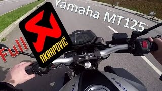 Yamaha MT125 Full Akrapovic Exhaust [upl. by Ethelyn788]