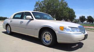 2000 Lincoln Towncar Cartier 41K Miles White Carriage Top 1 Owner [upl. by Byrle]