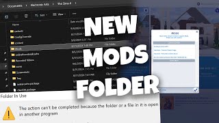 100 fix CANNOT get a NEW mods folder Sims 4EA app running in the background [upl. by Ahsiekan]