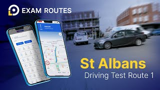 St Albans Driving Test Route 1  Exam Routes Map Navigation App [upl. by Adnawyt]