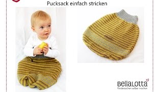 Pucksack einfach stricken  für Anfänger [upl. by Dunston]