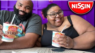 Surprising breakfast experiment Cup ramen noodles taste test [upl. by Atnomed]