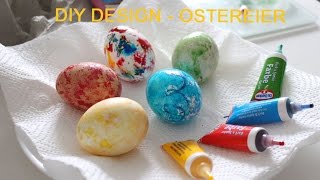 Ostereier designen mit Lebensmittelfarbe  Design easter eggs with food color [upl. by Zoila719]