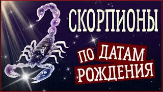 СКОРПИОНЫ по Датам рождения [upl. by Oigroeg]