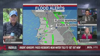 GET TO HIGHER GROUND Rising floodwaters prompt voluntary evacuations in Pasco County [upl. by Ikuy]