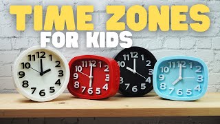 Time Zones for Kids  Learn about the time zones of the world [upl. by Obara]