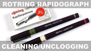 Rotring Rapidograph CleaningUnclogging [upl. by Hamburger704]